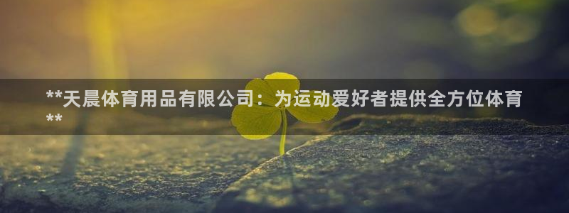 欧陆娱乐平台登陆地址是什么：**天晨体育用品有限公司