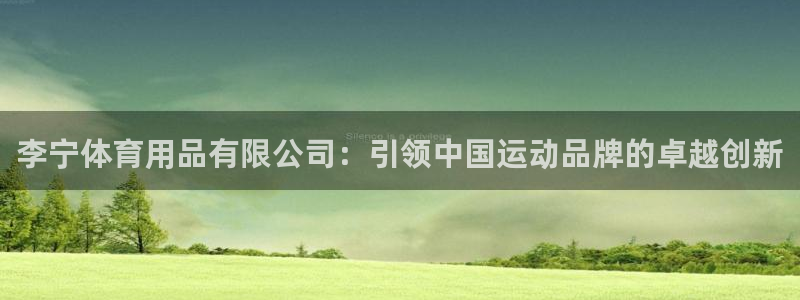 欧陆娱乐怎么注册帐号啊：李宁体育用品有限公司：引领中