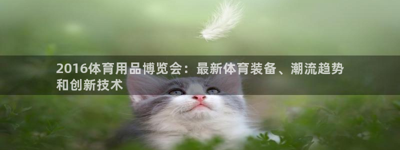 欧陆娱乐游戏特色：2016体育用品博览会：最新体育装