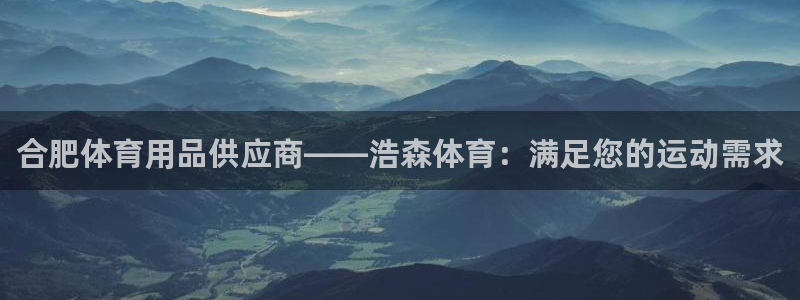 欧陆娱乐总代理电话：合肥体育用品供应商——浩森体育：